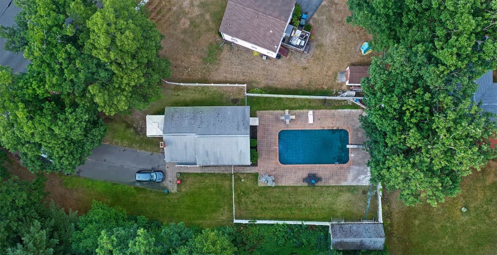 Aerial of a swimming pool